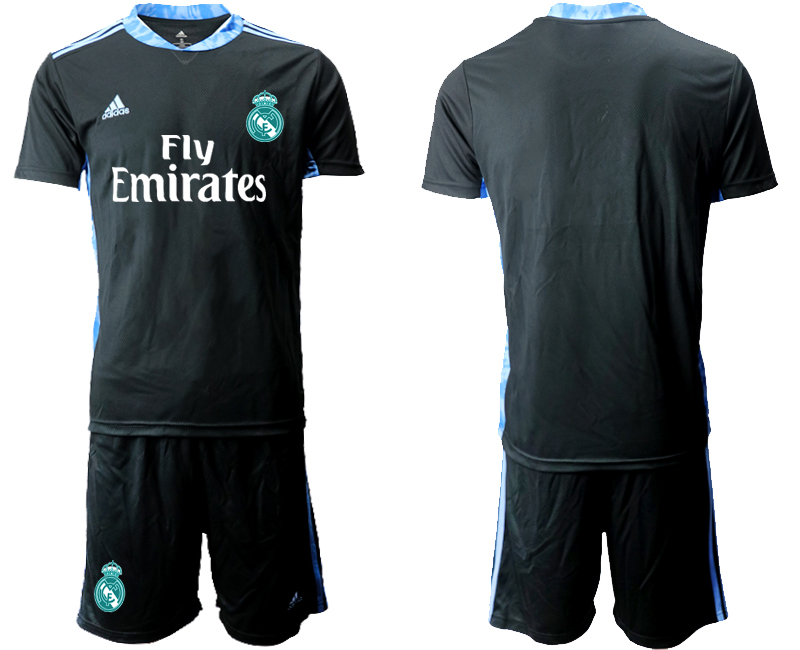 Men 2020-2021 club Real Madrid black goalkeeper blank Soccer Jerseys->real madrid jersey->Soccer Club Jersey